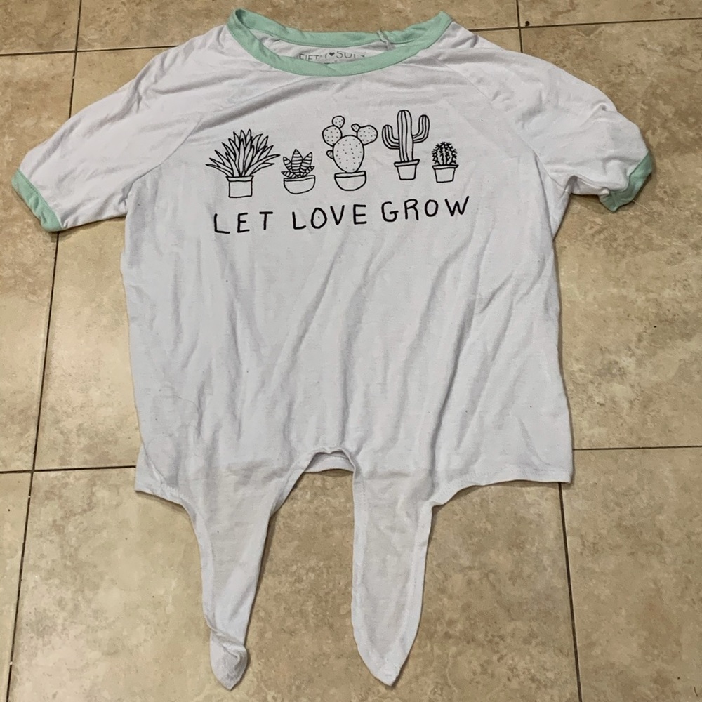 ♥️🌵♥️ cactus tie front tee SM